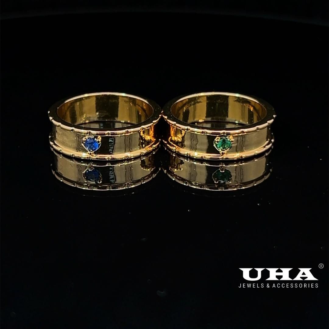 N1038DM Nhẫn nam đính đá màu phong thủy siêu xinh UHA