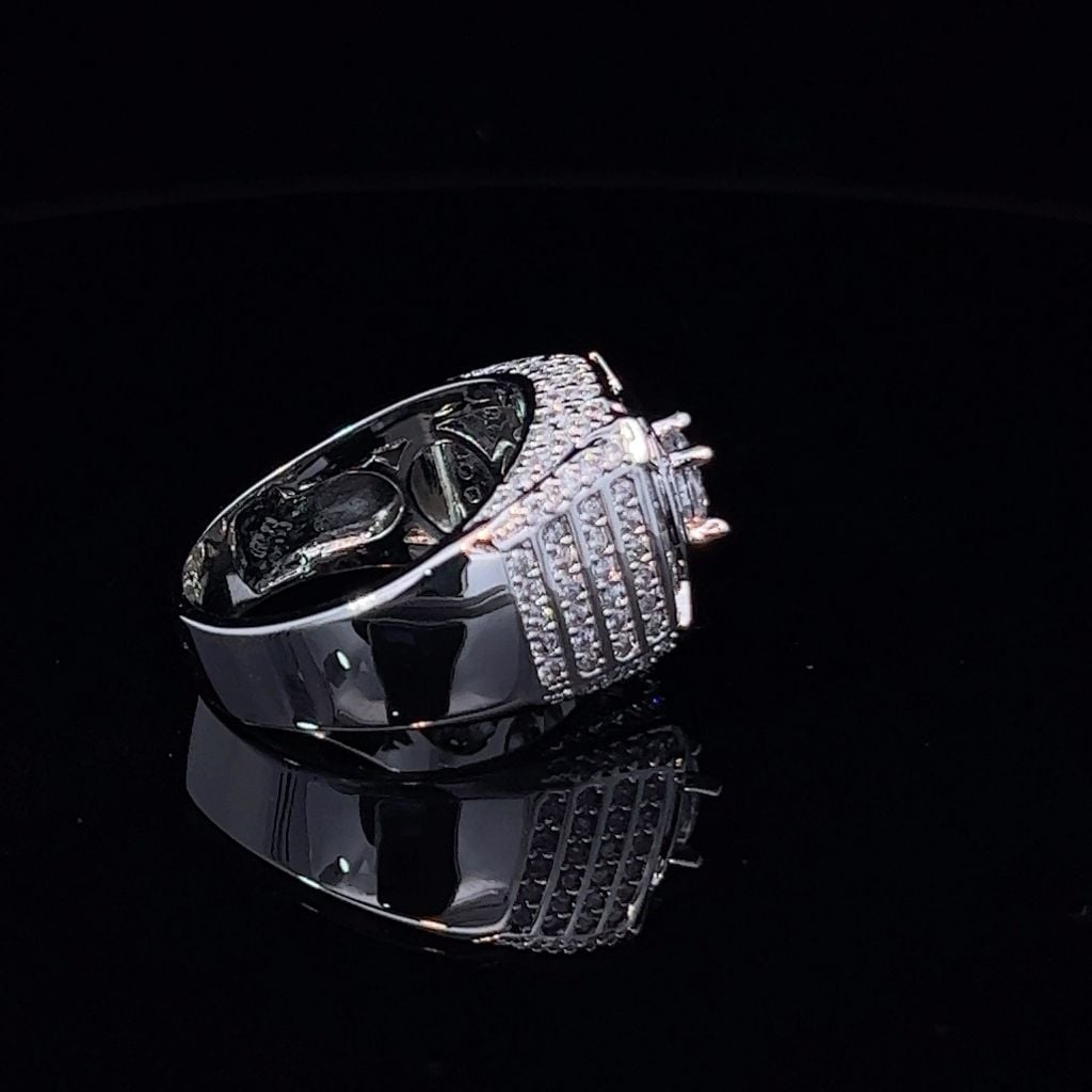 N998 Nhẫn nam đính đá CZ Baguette cao cấp UHA