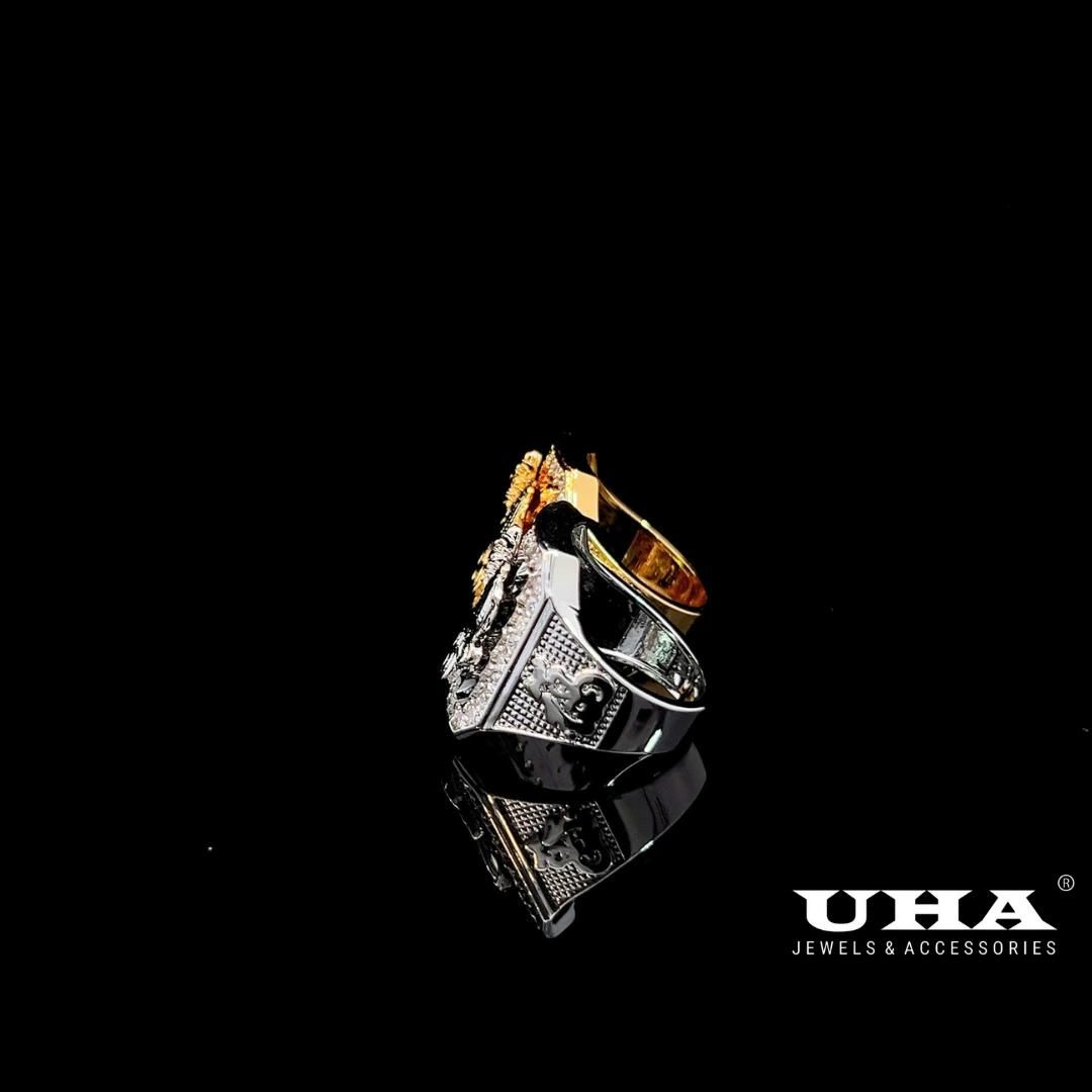 N737 UHA - Nhẫn Nam Rồng Vuông  cao cấp sang trọng
