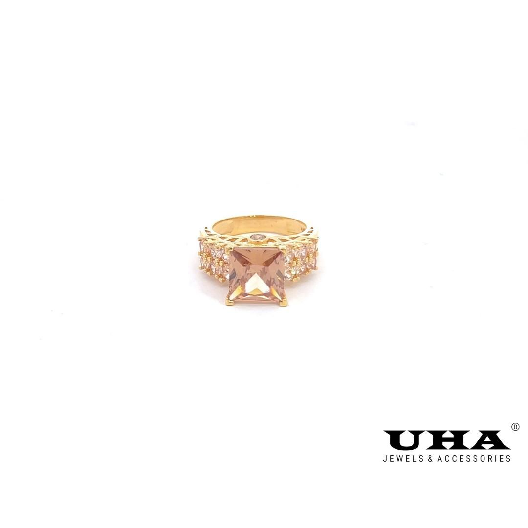 N640 Nhẫn nữ thiết kế sang trọng đính đá cao cấp sáng lấp lánh UHA Women