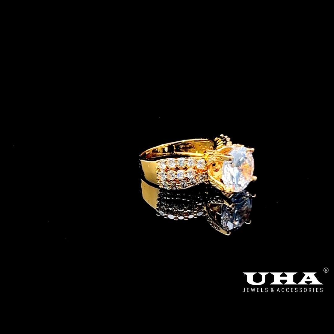 N788 Nhẫn nữ đính đá CZ cao cấp thiết kế trẻ trung UHA