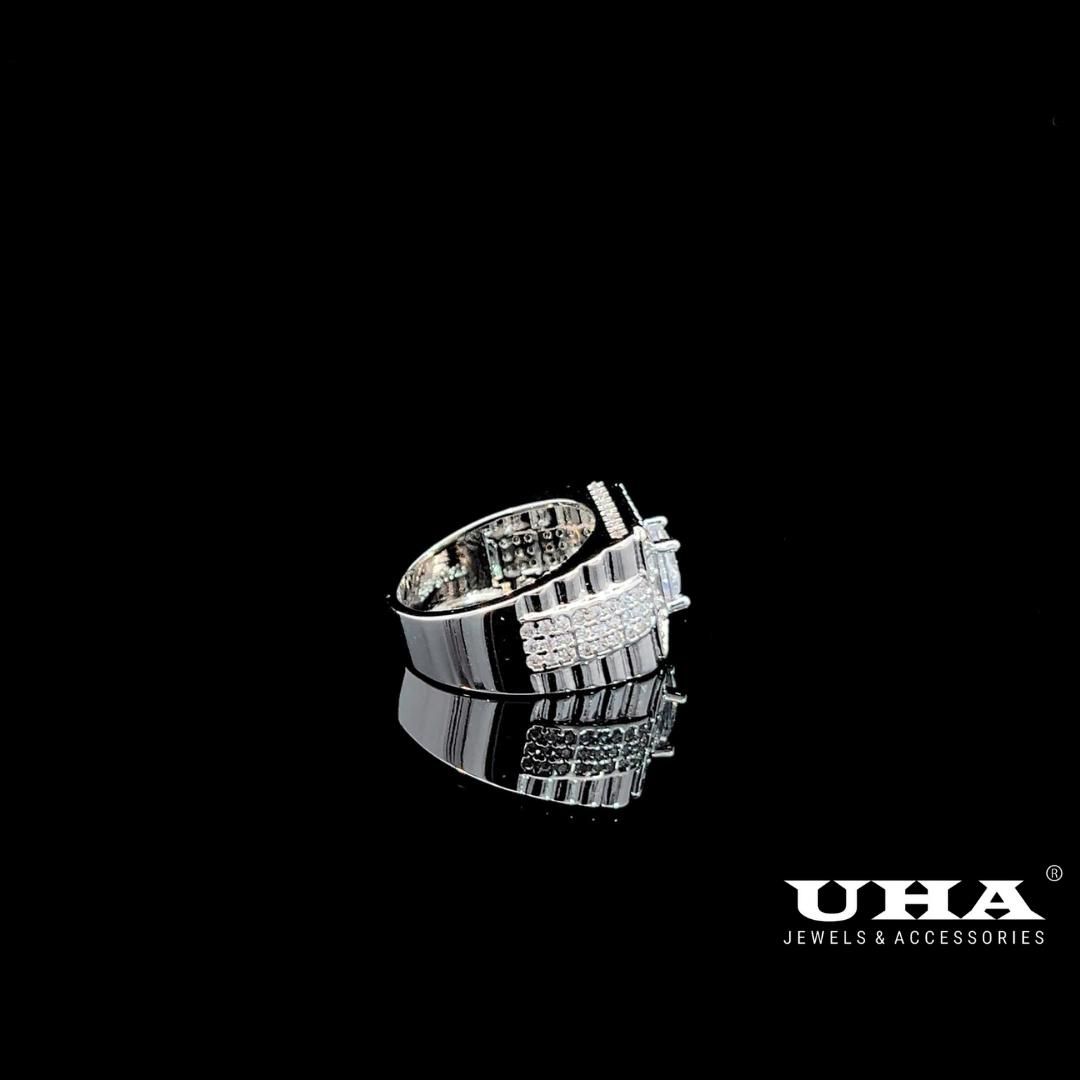 N920 Nhẫn nam đính đá CZ cao cấp sáng lấp lánh UHA