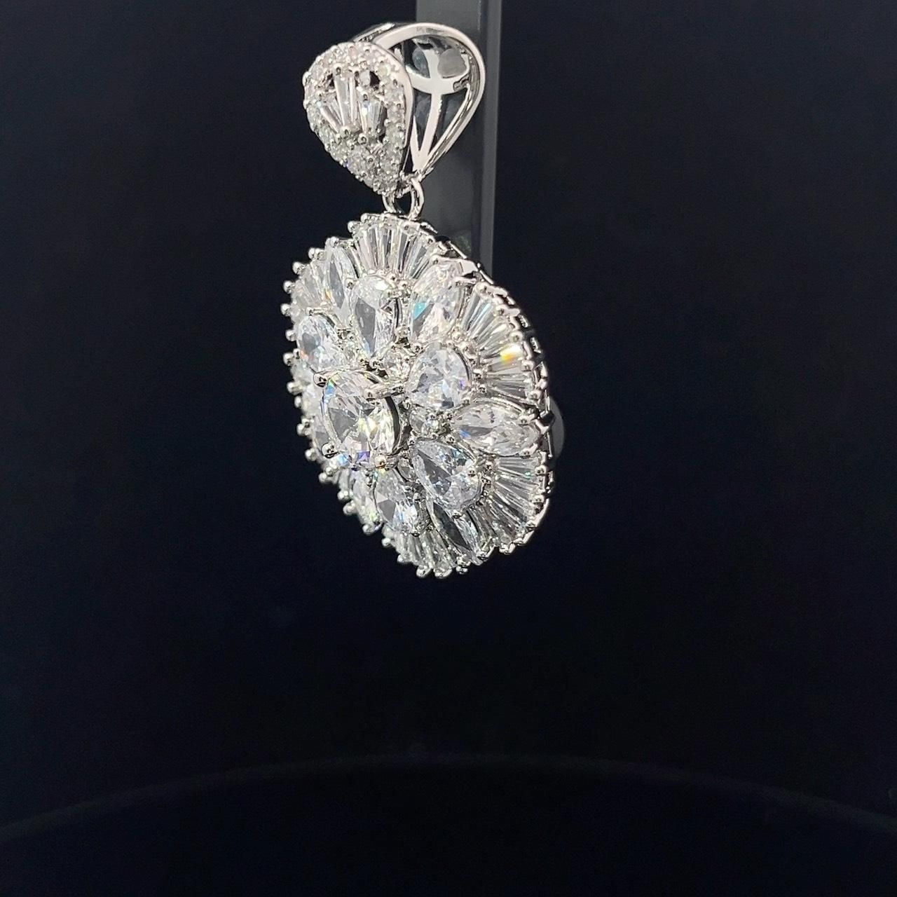 M1600 Mặt và dây chuyền nữ đính đá CZ cao cấp UHA Women Trang Sức Jewelry Chain