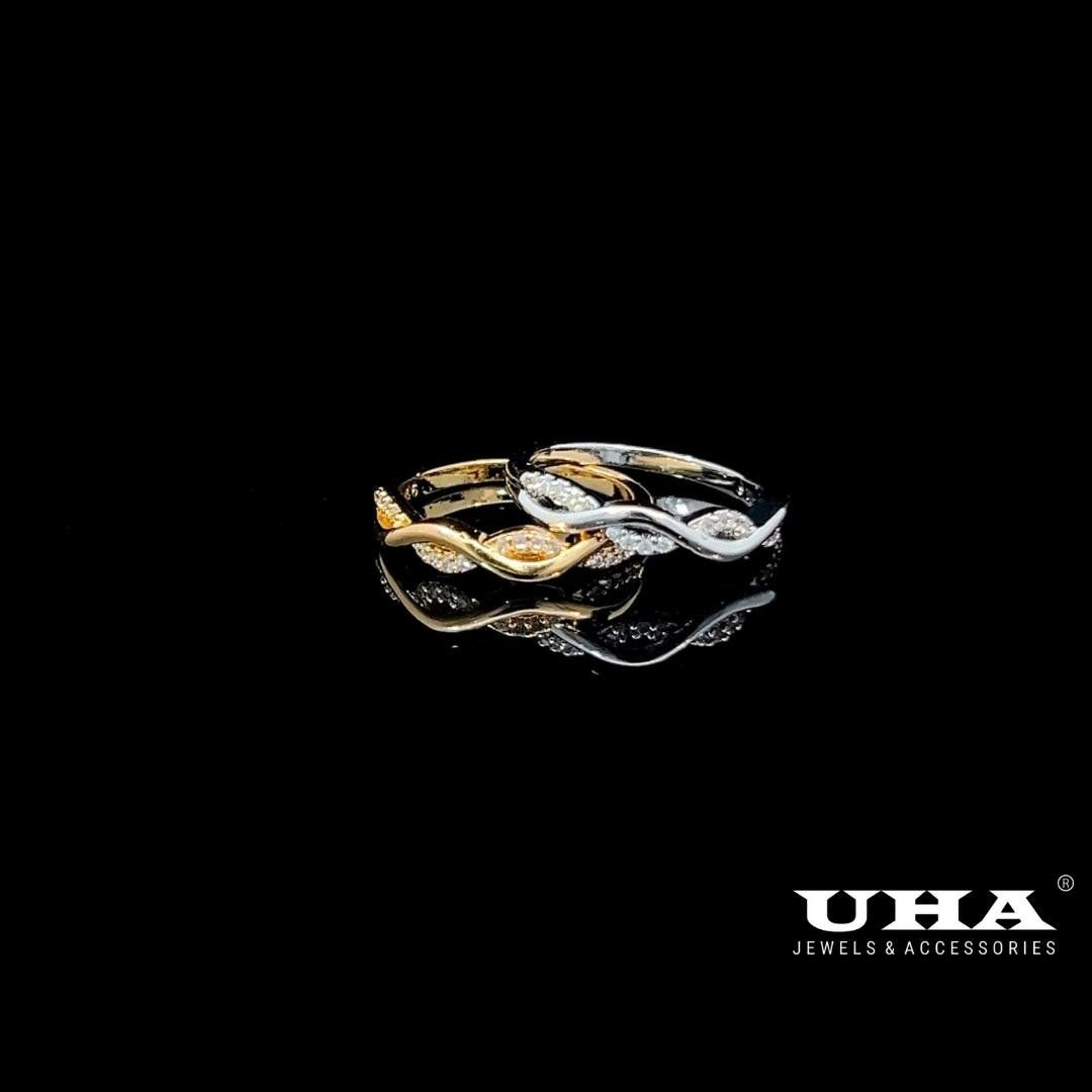 N1243 Nhẫn nữ đính đá CZ thiết kế trẻ trung cá tính UHA Women