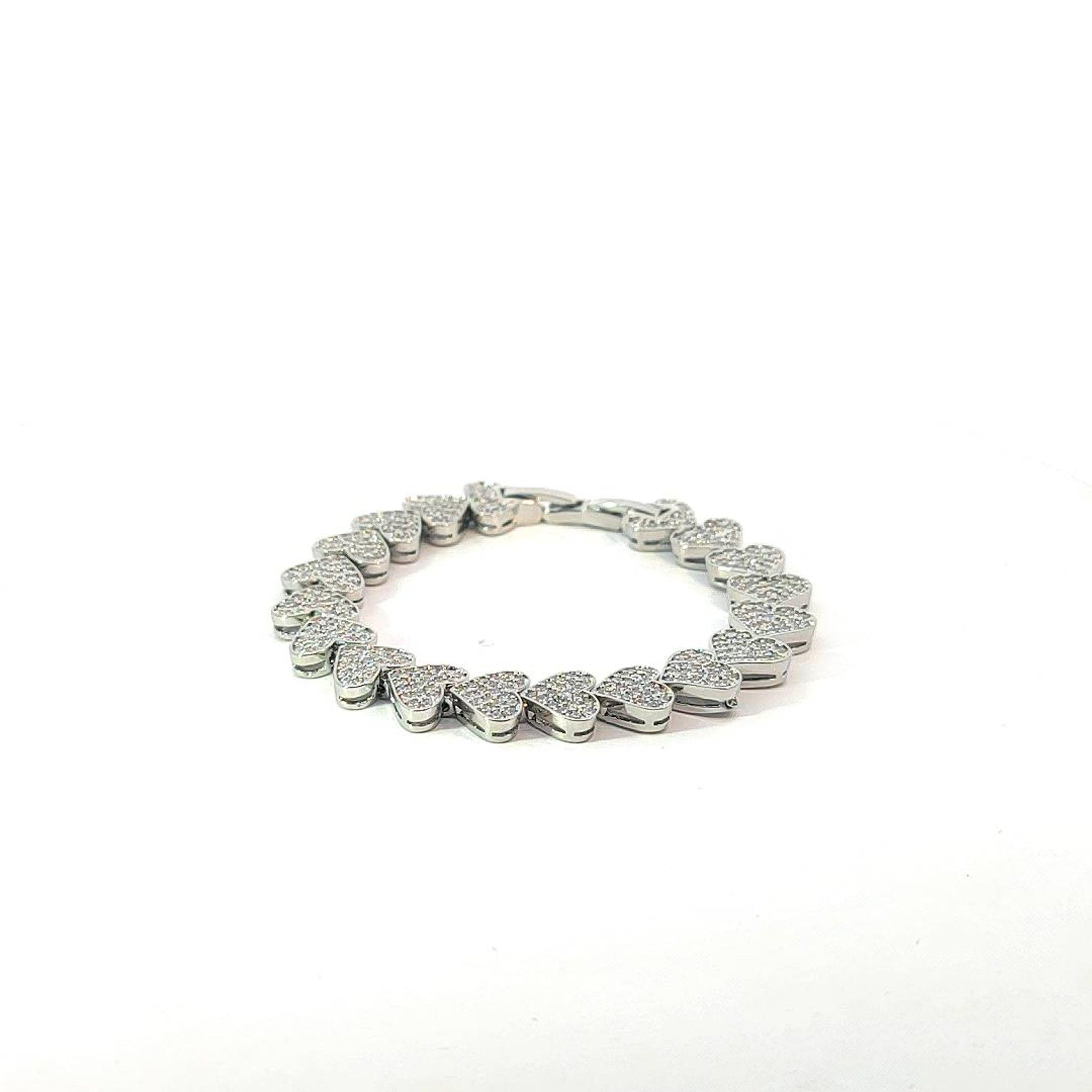 L532-Lắc tay nữ kiểu dáng trái tim đá CZ _UHA Phụ Kiện