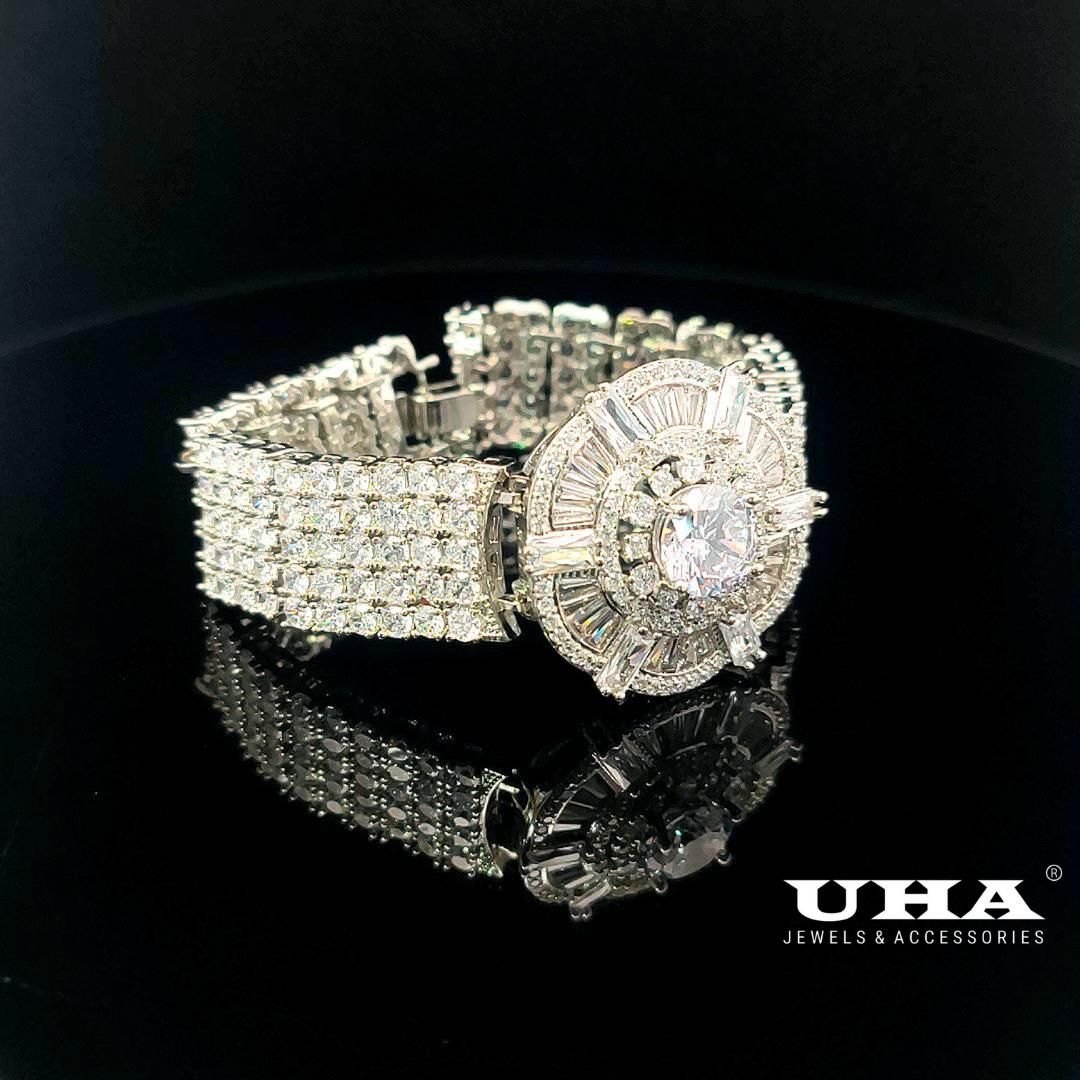 L517 Lắc tay nữ đính đá CZ cao cấp sáng lấp lánh UHA Phụ Kiện