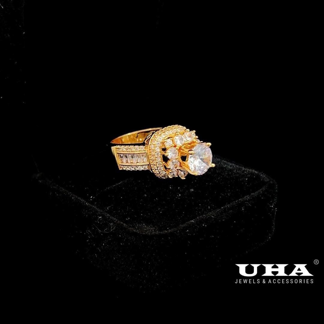 N673 Nhẫn nữ đính đá cz cao cấp sáng lấp lánh UHA