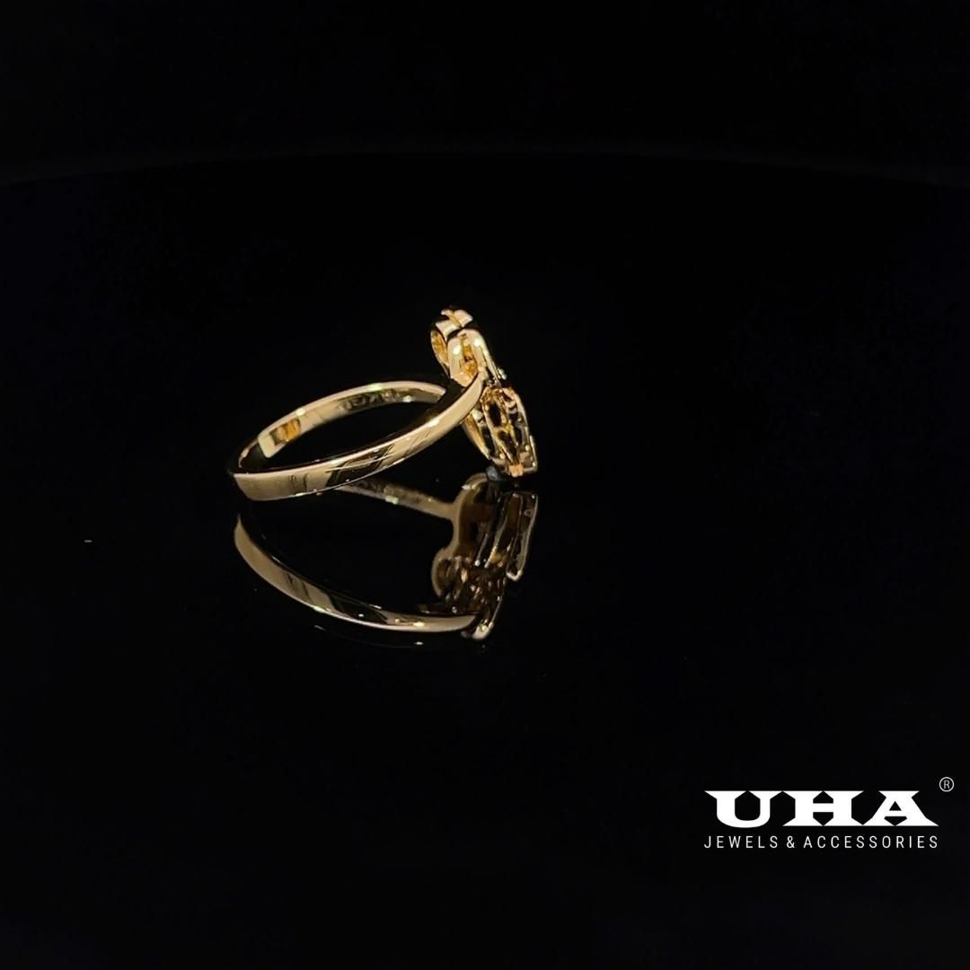 N1237 Nhẫn nữ thiết kế kiểu kim tiền trẻ trung cá tính UHA Women