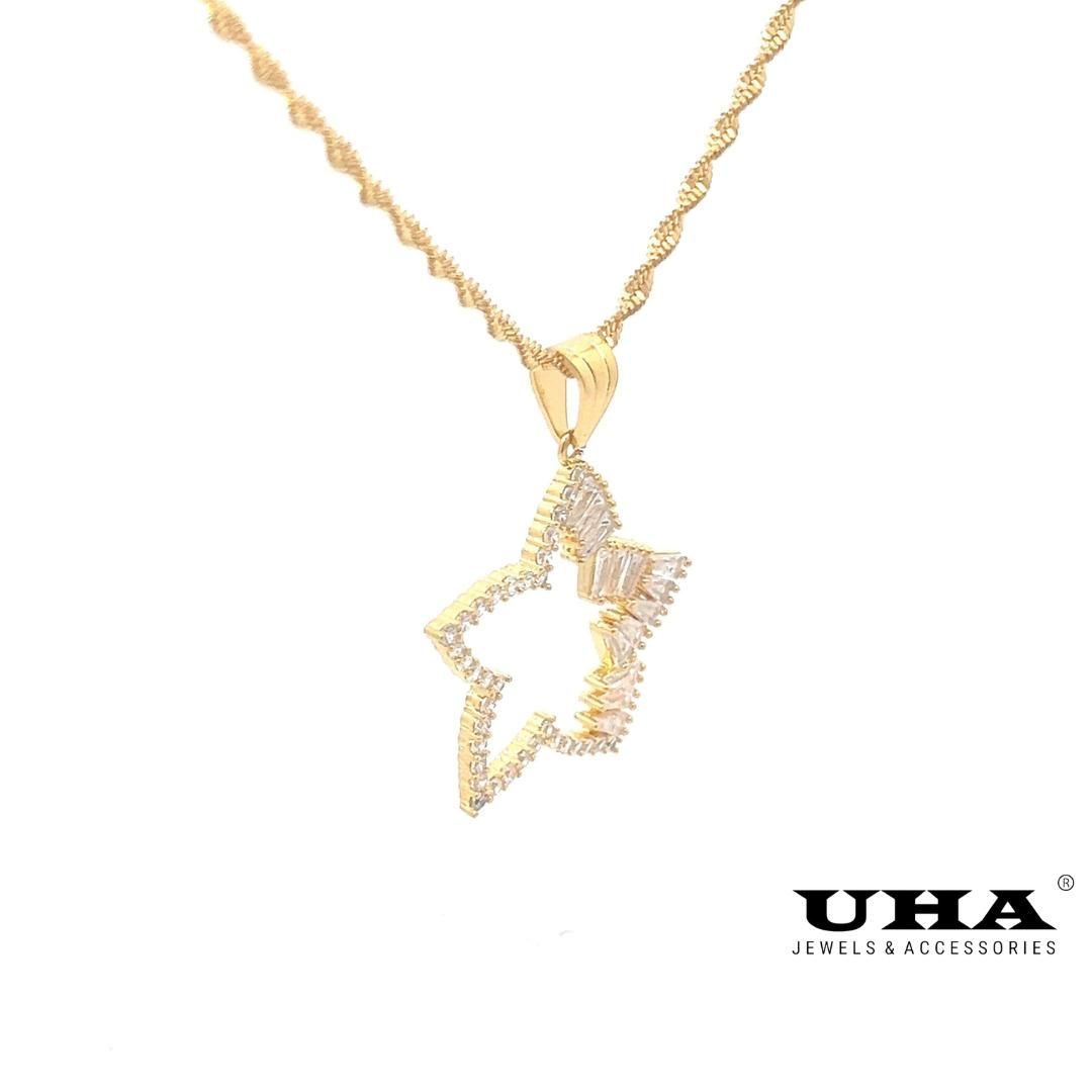 M1064 Mặt và Dây chuyền nữ thiết kế hình ngôi sao trẻ trung cá tính UHA Women