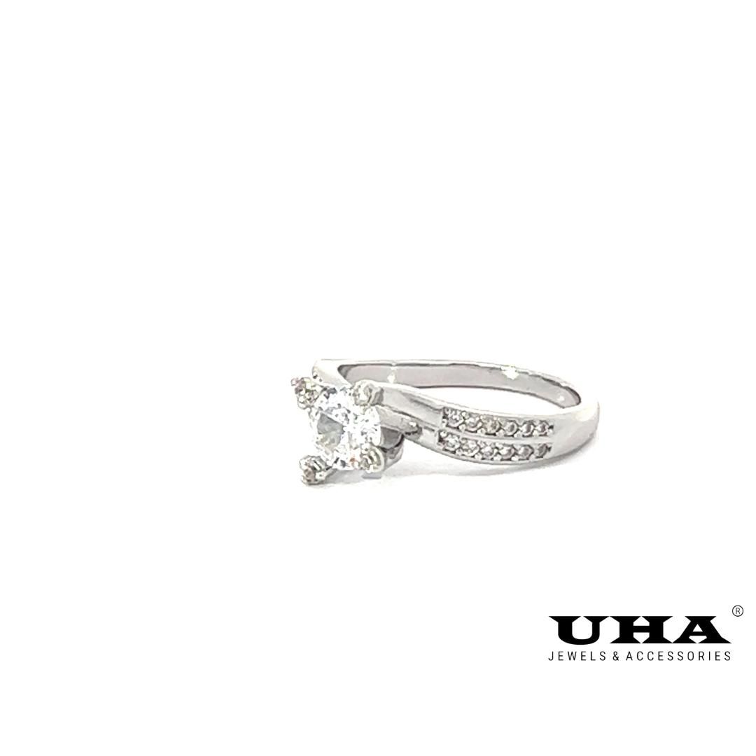 N840 Nhẫn nữ đính xoàn   thiết kế đơn giản thanh lịch