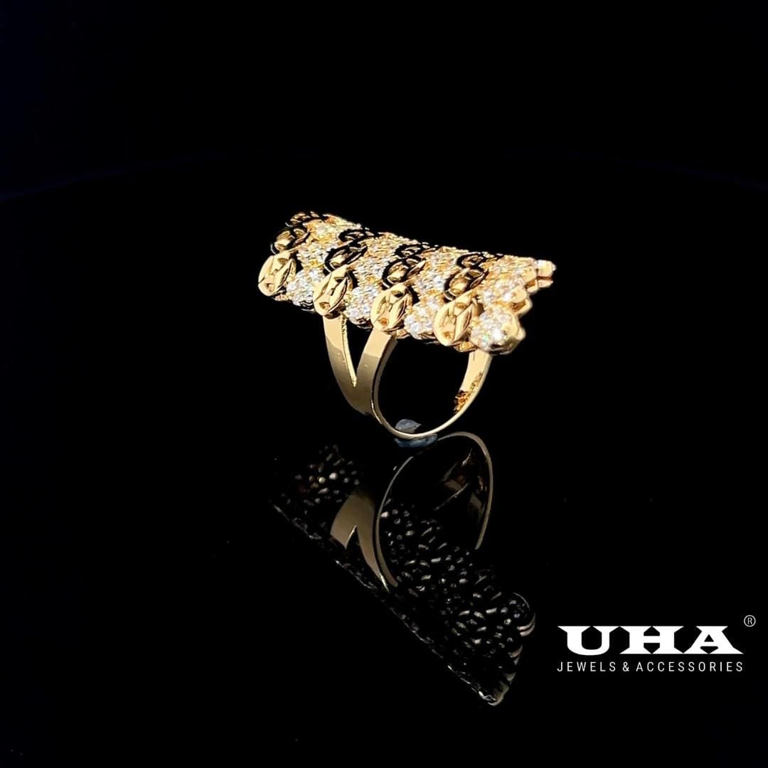 N166 Nhẫn nữ đính đá CZ cao cấp sáng lấp lánh, thiết kế tinh tế sang trọng UHA Women