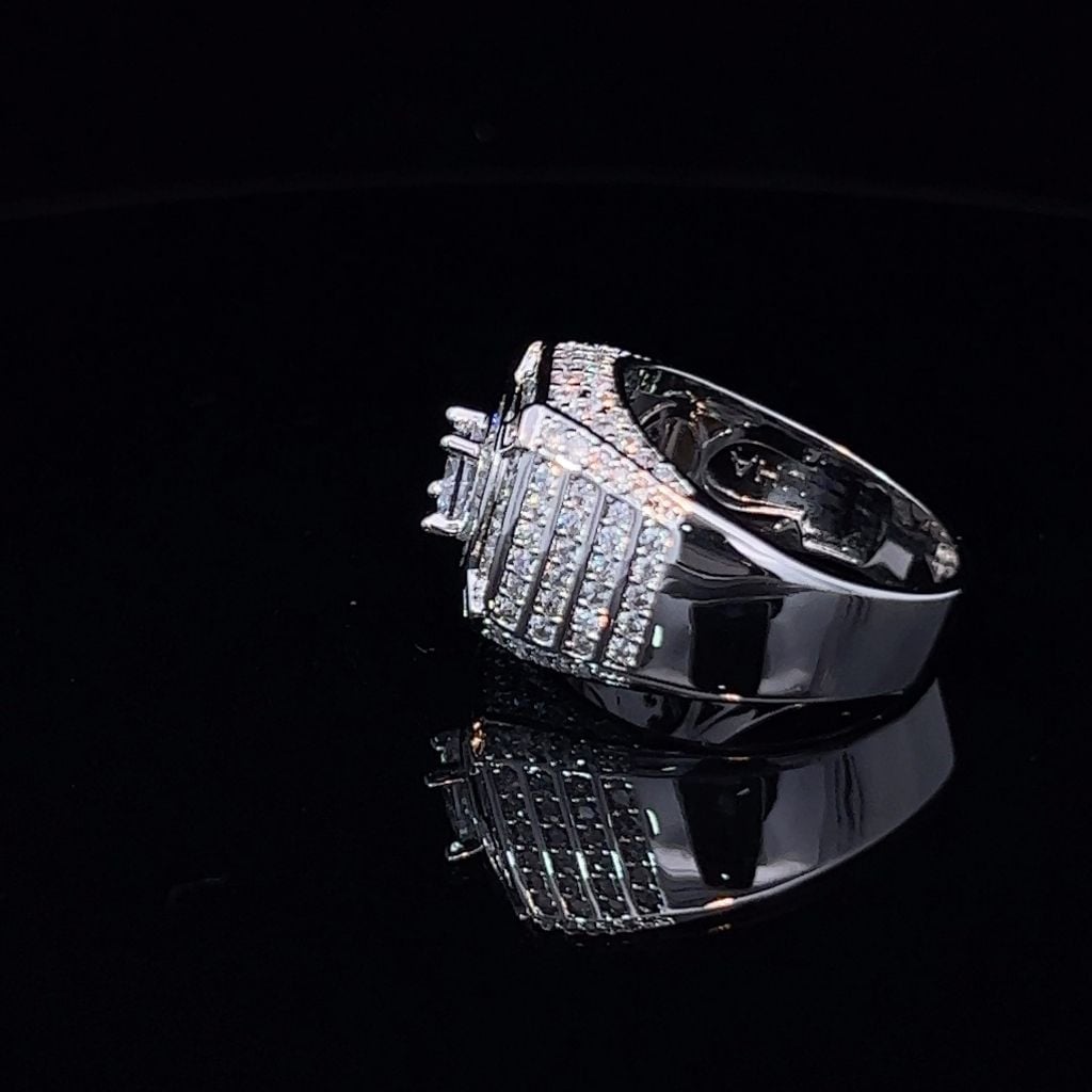 N998 Nhẫn nam đính đá CZ Baguette cao cấp UHA