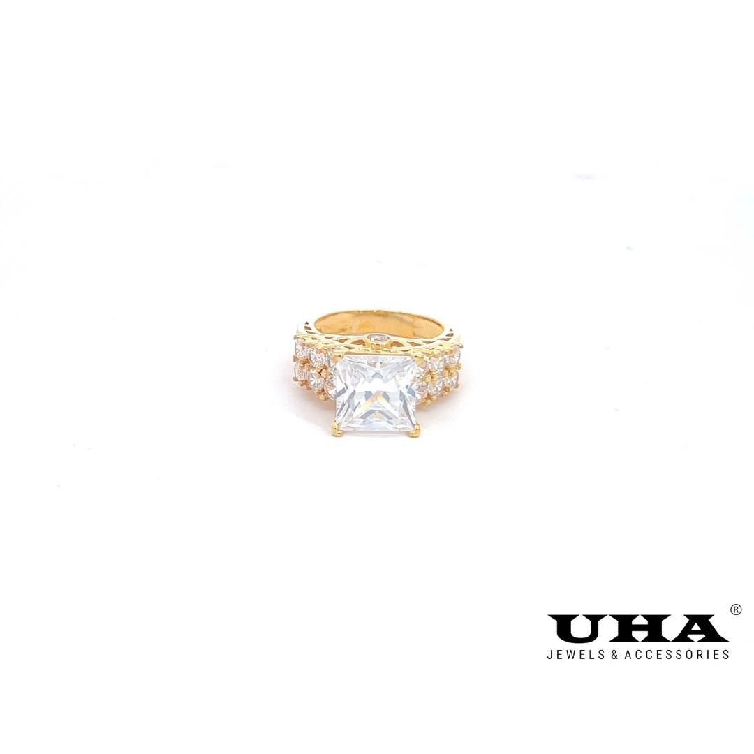 N640 Nhẫn nữ thiết kế sang trọng đính đá cao cấp sáng lấp lánh UHA Women