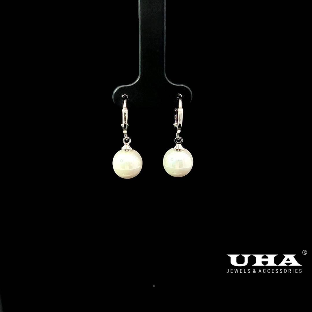 B1587 Bông tai nữ kiểu khuyên tròn thiết kế trái châu trẻ trung UHA