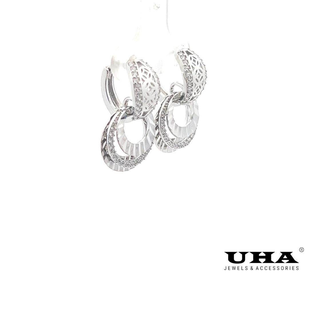 B1566 Bông tai nữ thiết kế đơn giản sang trọng UHA Voi Voan