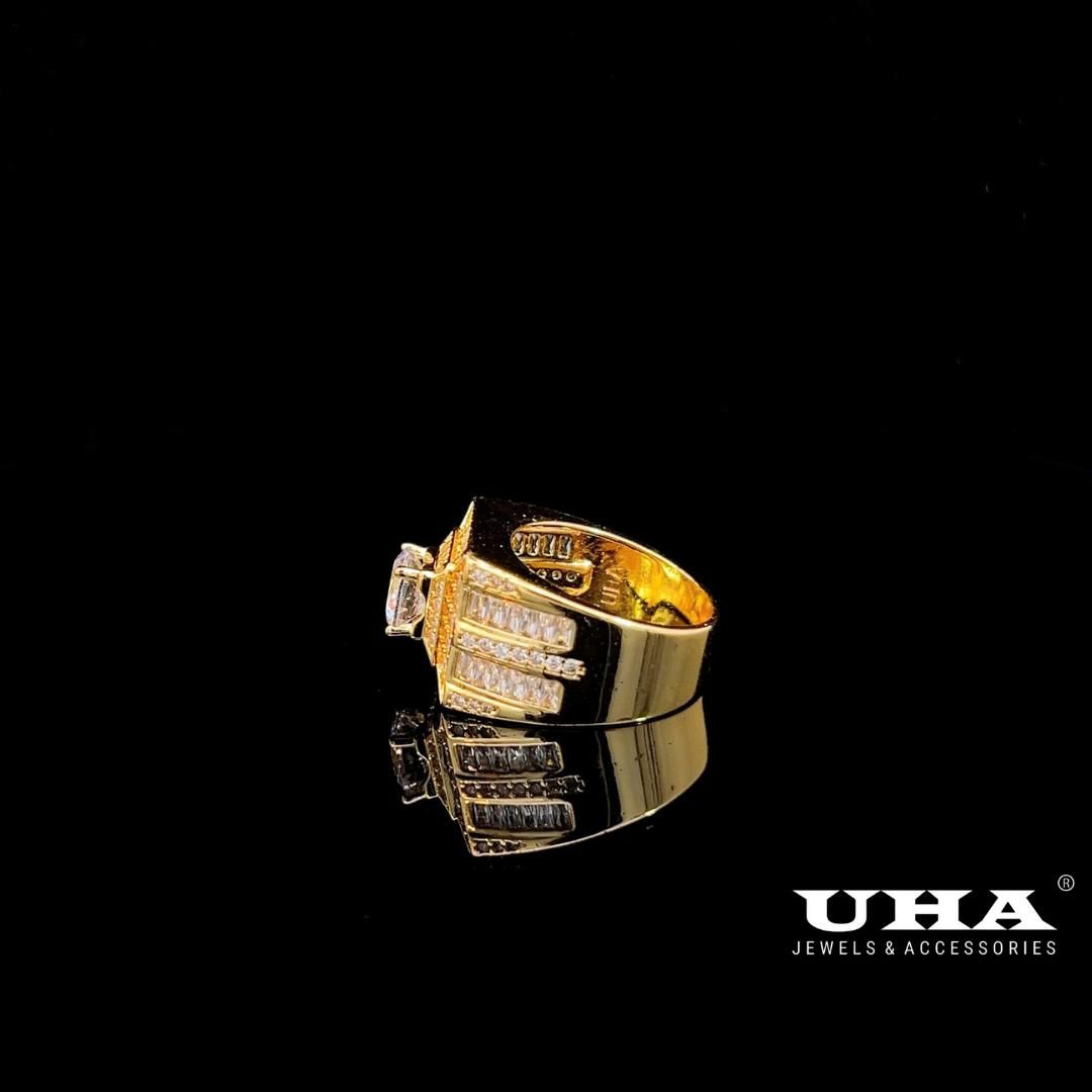 N648 Nhẫn nam  đính đá CZ cao cấp sáng lấp lánh UHA