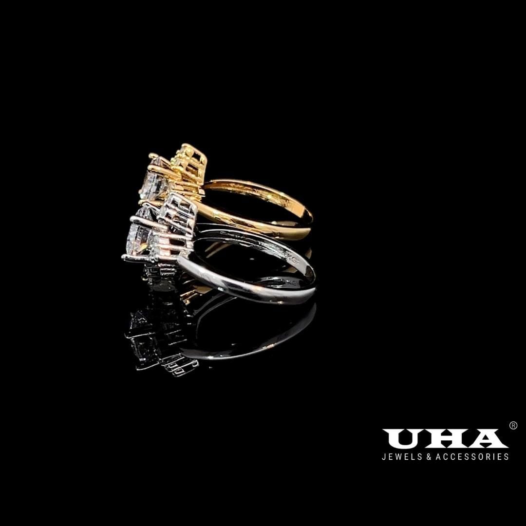 N1252 Nhẫn nữ đính đá CZ cao cấp thiết ké tinh tế trẻ trung UHA