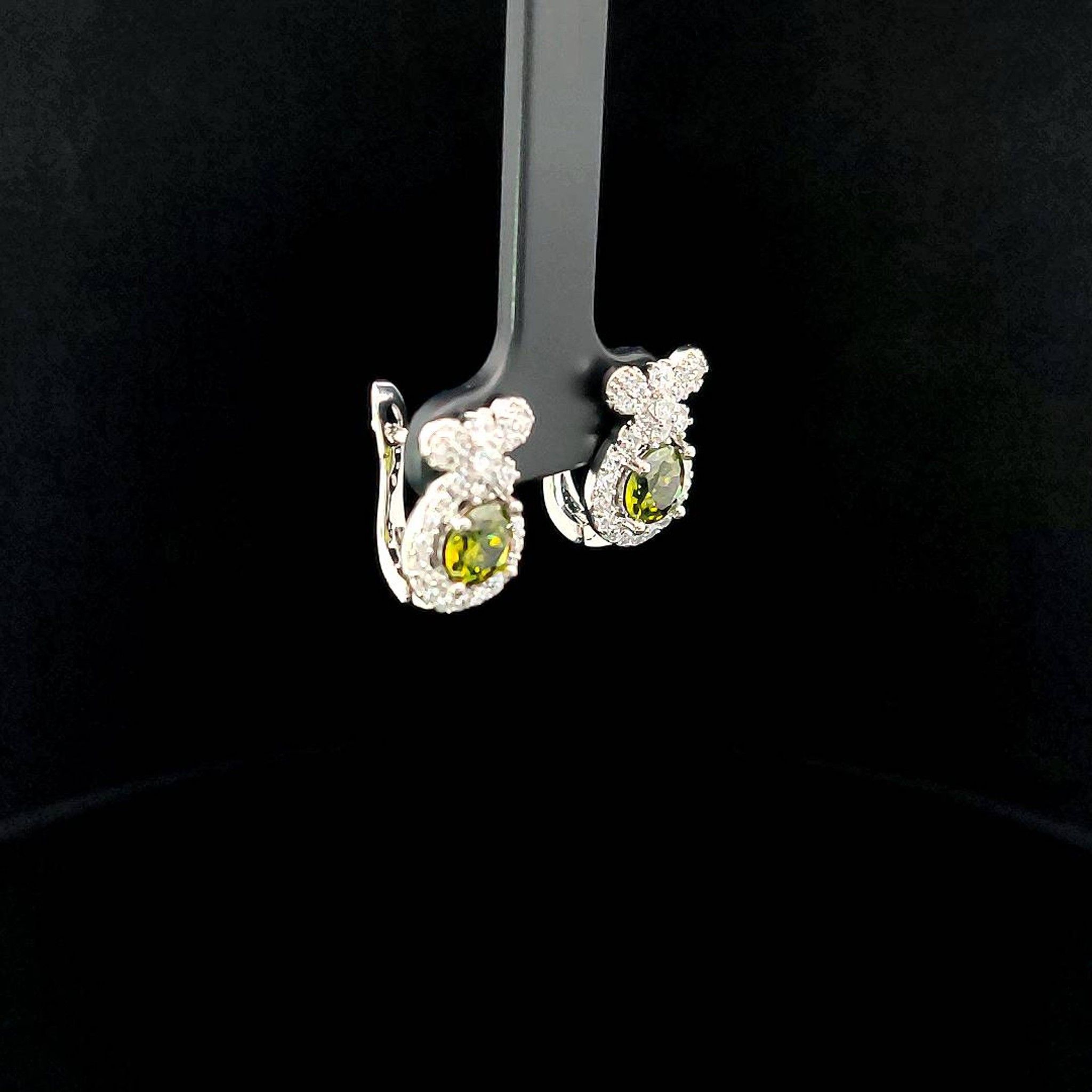 B1563 Bông tai đá màu đính đá baguette Hoa Tai Women Khuyên Tai