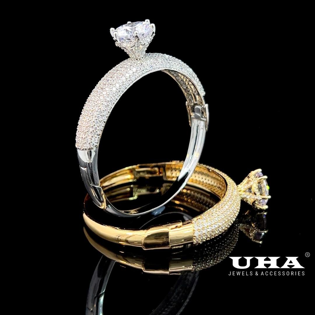 V615 Vòng tay nữ đính đá cz cao cấp sáng lấp lánh UHA Phụ Kiện