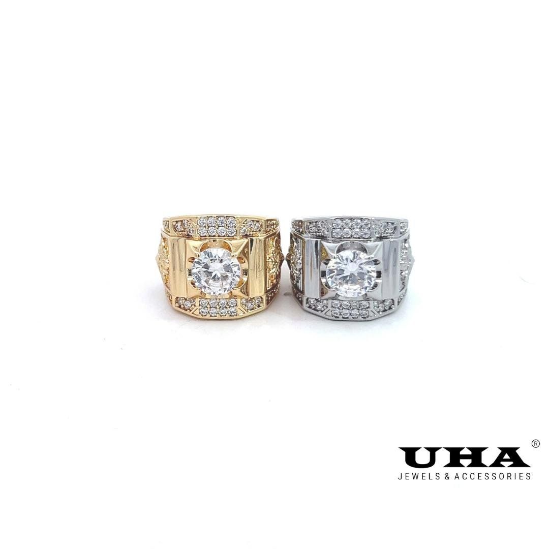 Nhẫn nam N0000 thiết kế sang trọng đính đá CZ cao cấp sáng lấp lánh UHA