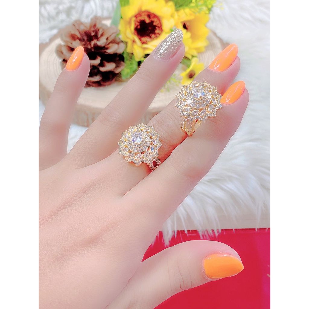 Trang Sức UHA - Nhẫn nữ UHA mạ vàng 18k đính đá CZ N735