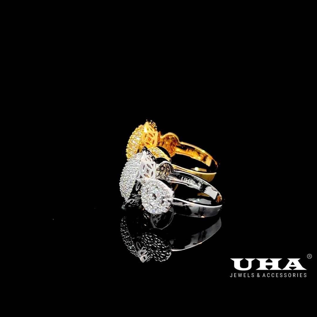 N903  Nhẫn nữ UHA đính đá CZ cao cấp sáng lấp lánh UHA Women