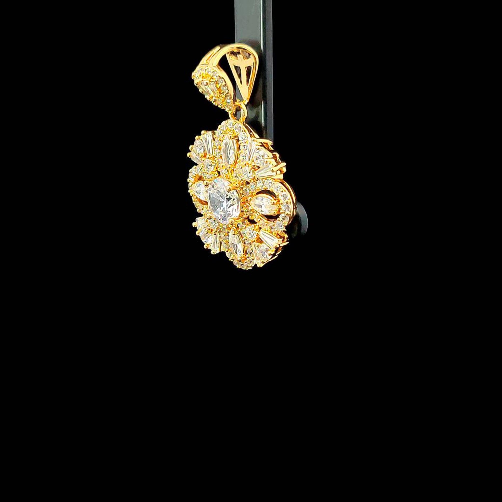M1601 Mặt và dây chuyền nữ đính đá CZ cao cấp UHA Women Jewelry
