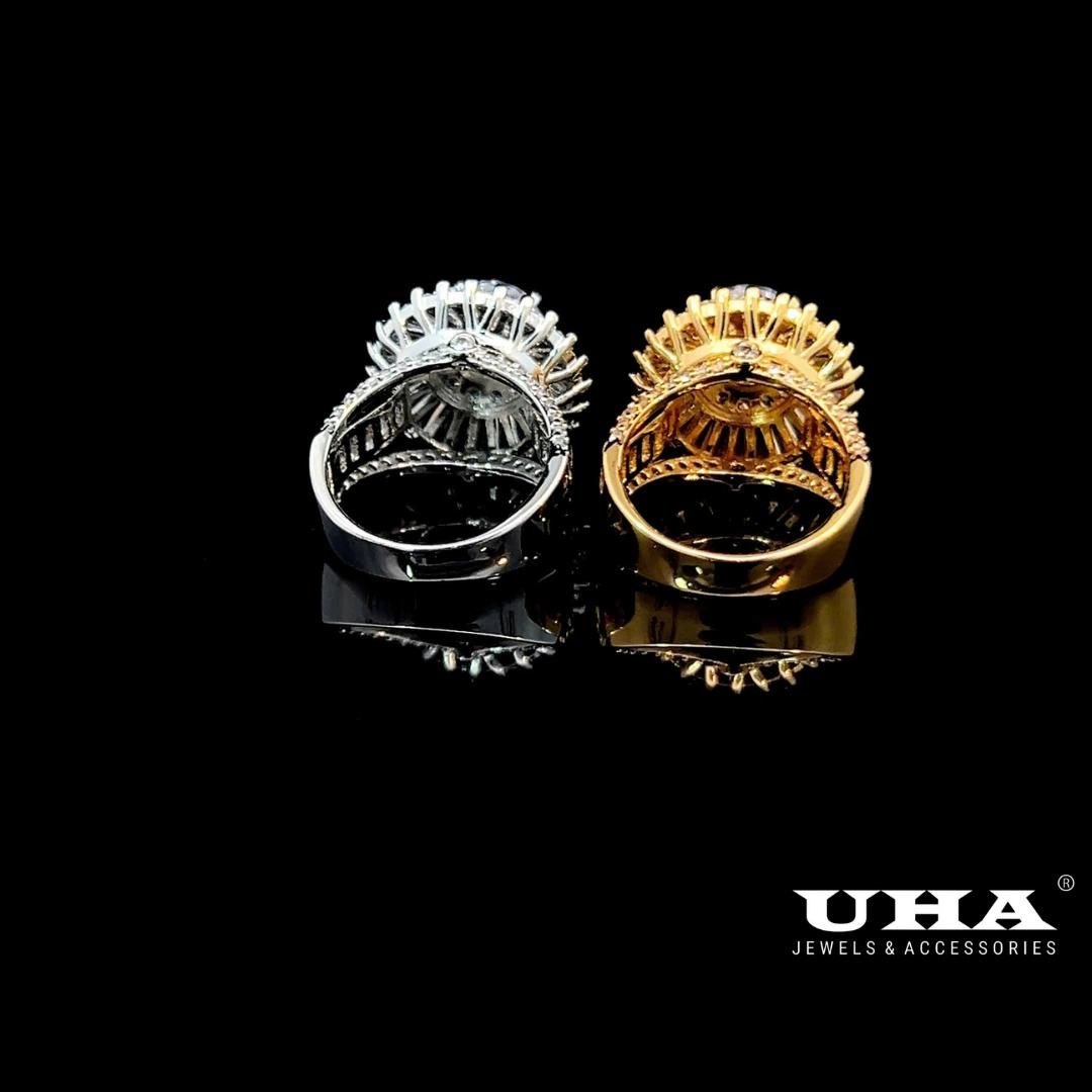 N813 Nhẫn nữ đính đá CZ cao cấp sáng lấp lánh UHA Women