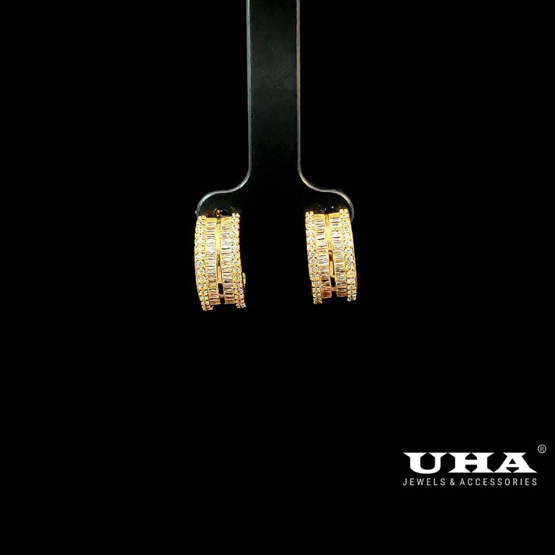 B1584 Bông tai nữ đính đá tấm siêu sinh sáng lấp lánh UHA-TẶNG KÈM HỘP ĐỰNG Women Hoa Tai