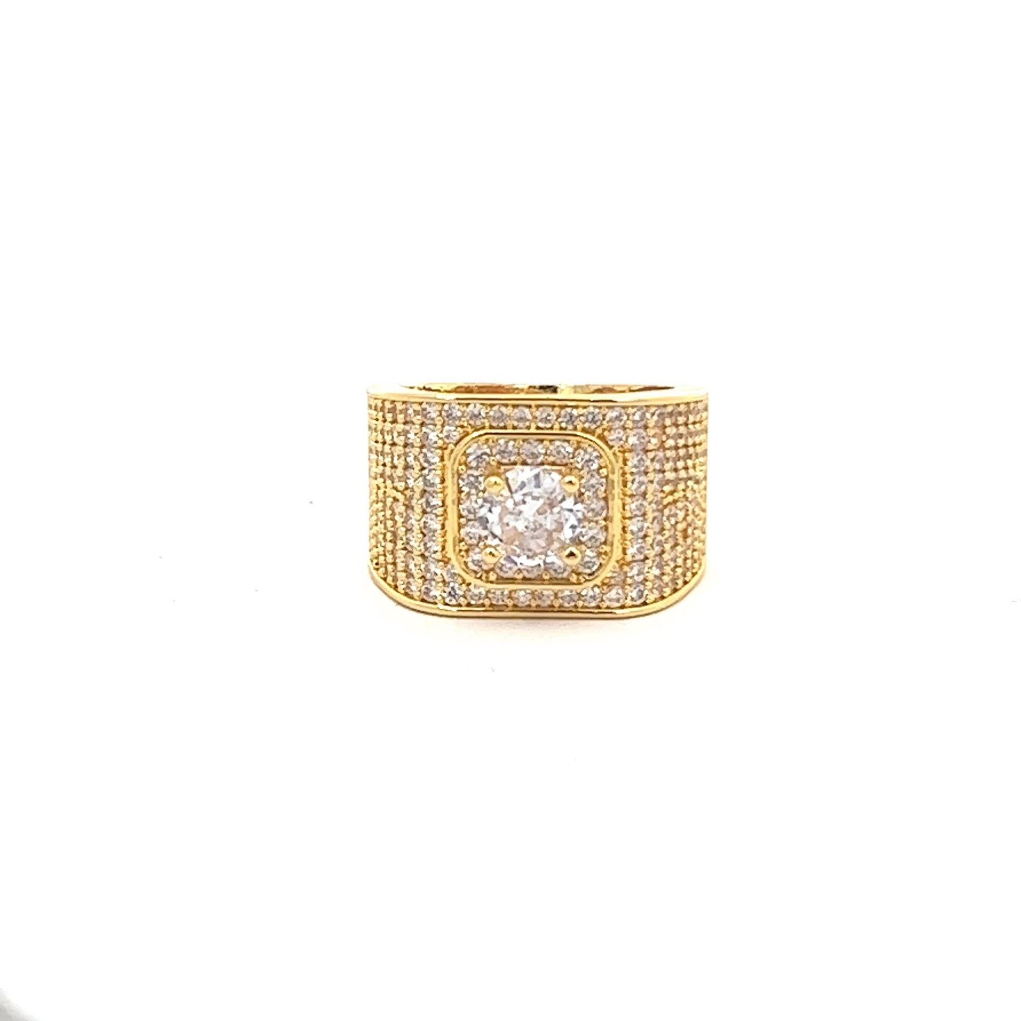 N971 Nhẫn UHA nam đính đá CZ bản lớn sang trọng