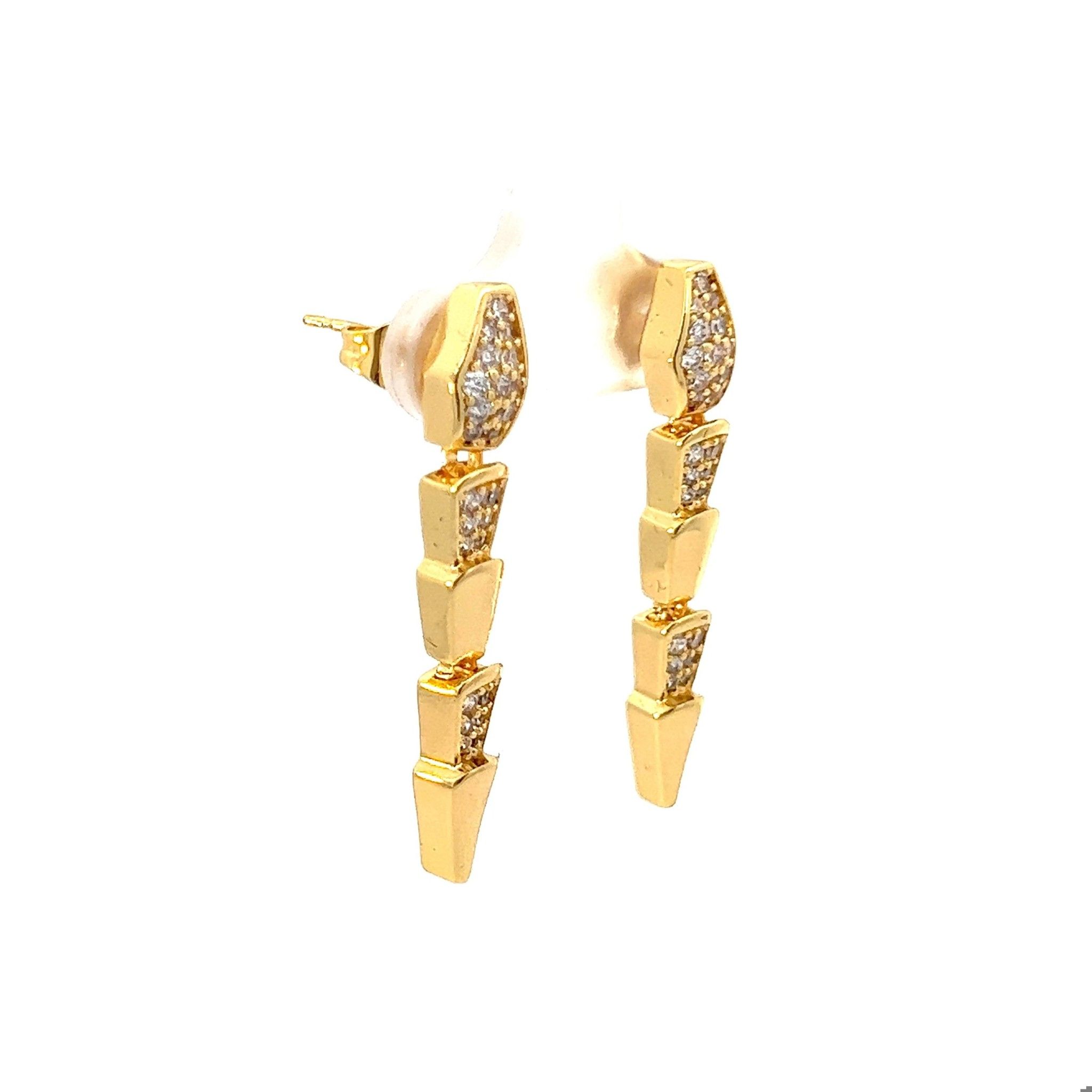 B1509 Bông tai đính đá baguette SIÊU XINH-UHA Women Voi