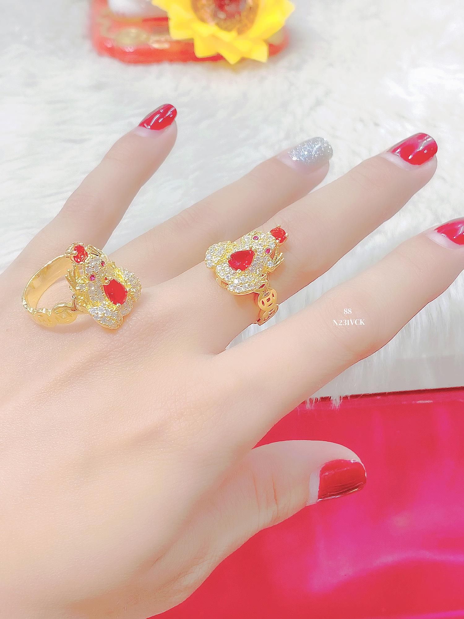 N231 - Nhẫn nữ đính xoàn  cao cấp siêu bền màu