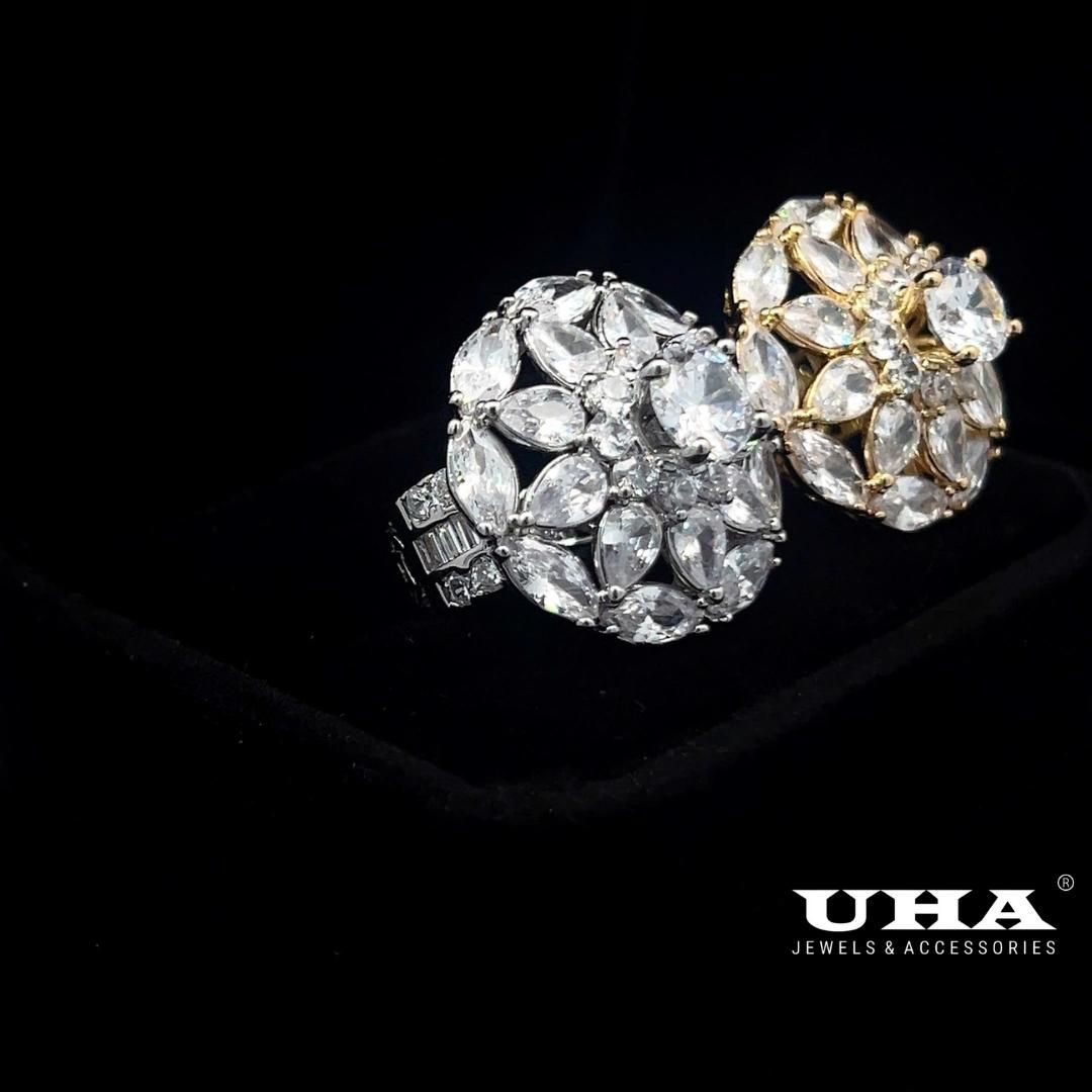 N1209 Nhẫn nữ đính đá CZ cao cấp thiết kê tinh tế cá tính nhẹ nhàng UHA