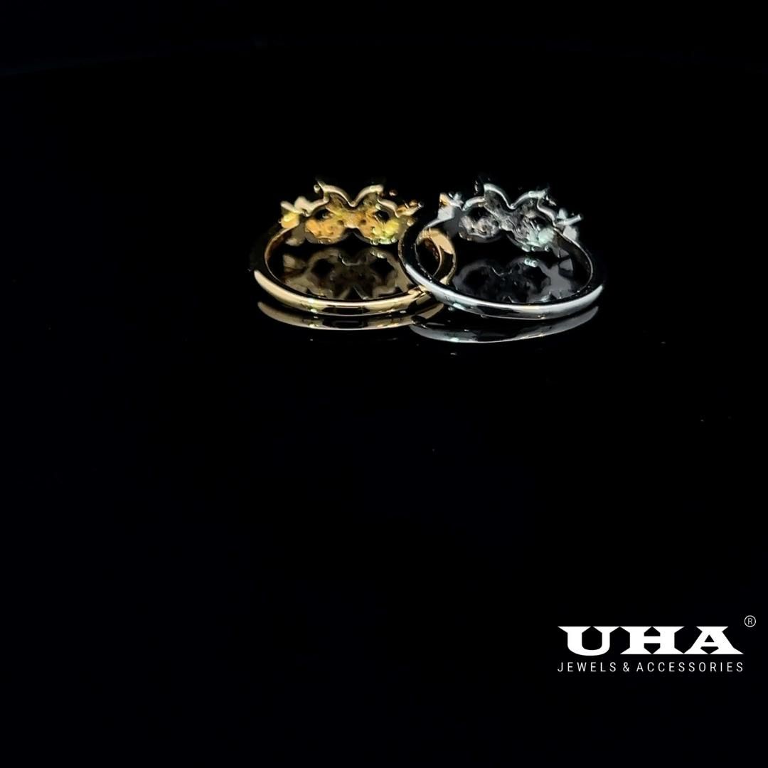 N1249 Nhẫn nữ đính đá CZ cao cấp thiết kế tinh tế nhẹ nhàng cá tính UHA