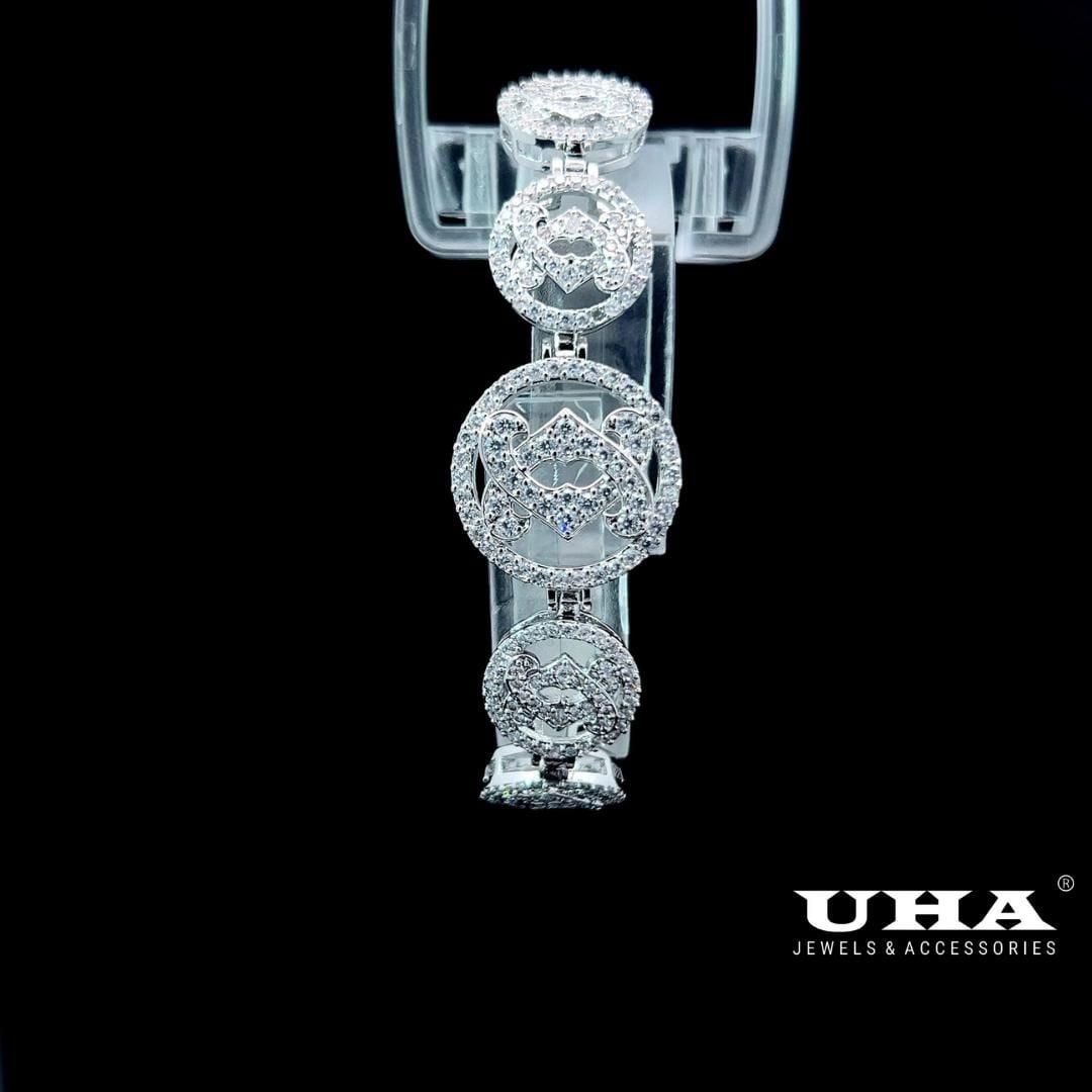 L643 Lắc tay nữ đính đá CZ cao cấp thiết kế tinh tế trẻ trung cá tính UHA