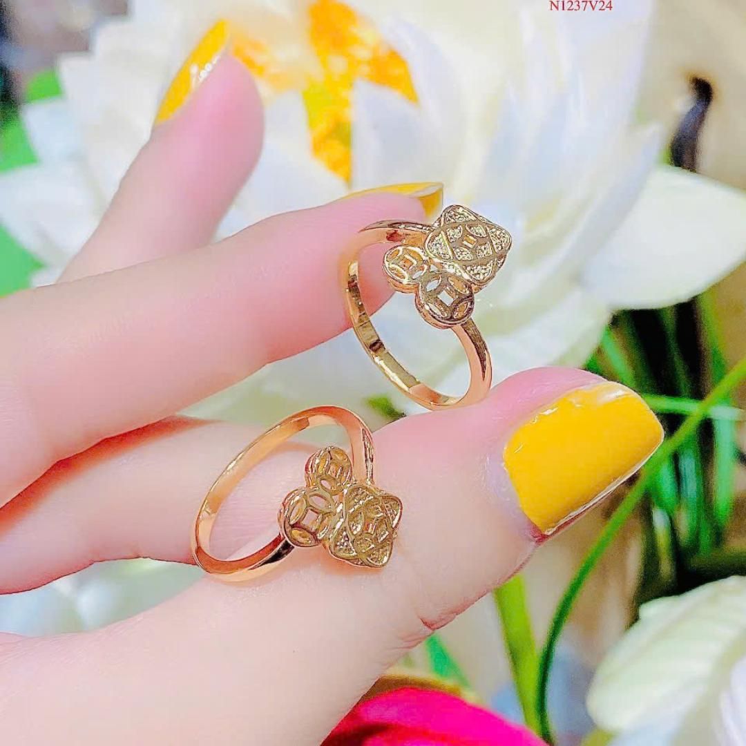 N1237 Nhẫn nữ thiết kế kiểu kim tiền trẻ trung cá tính UHA Women