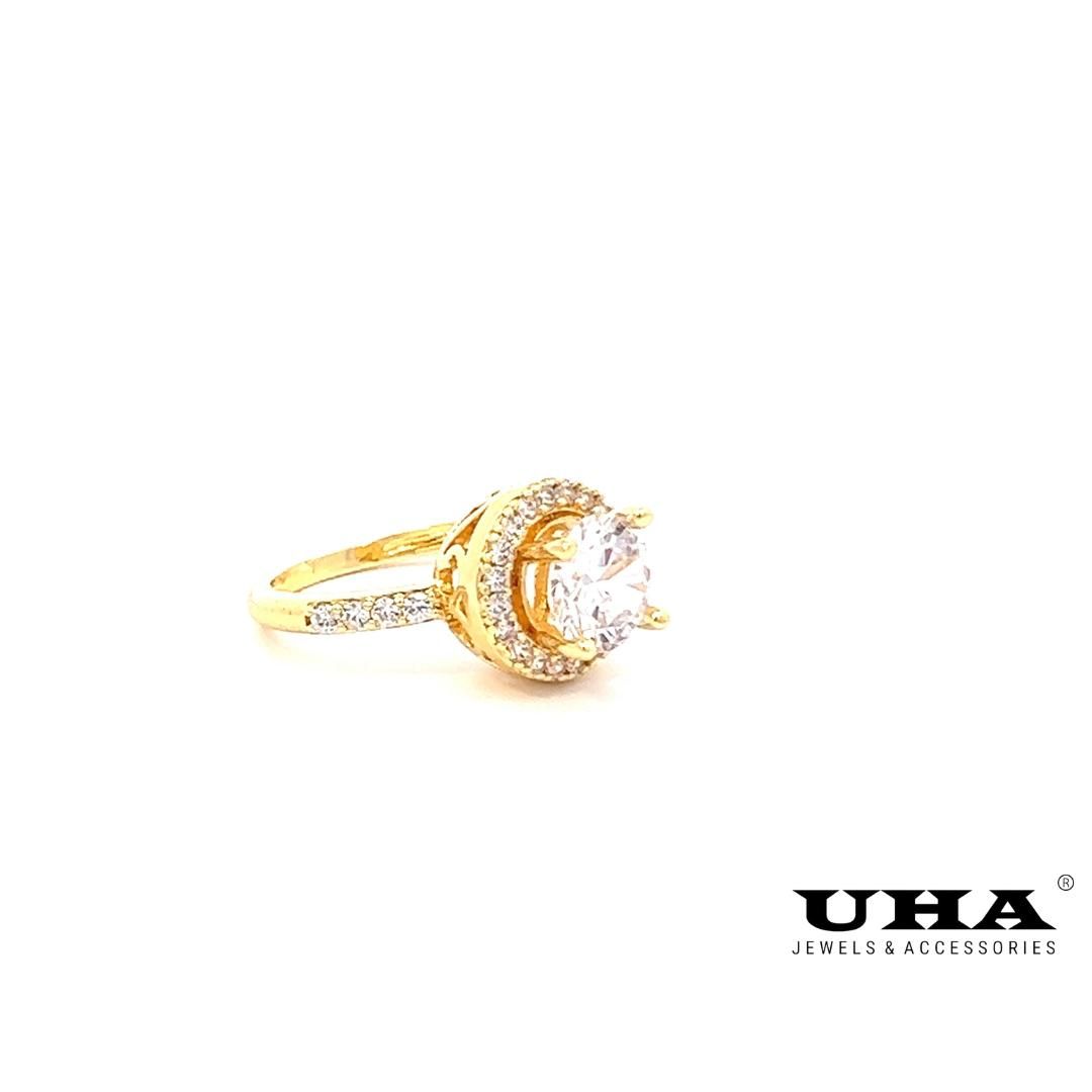 N957 Nhẫn nữ đính đá CZ cao cấp thiết kế trẻ trung UHA Women