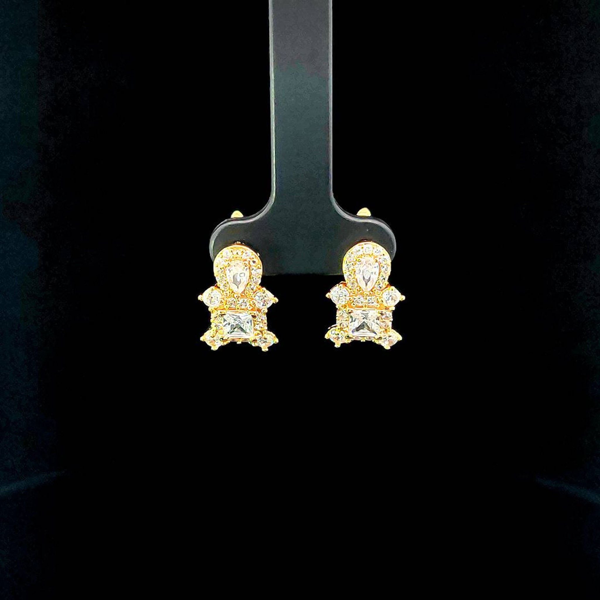 B1559  Bông tai nữ đính dá CZ cao cấp sang trọng