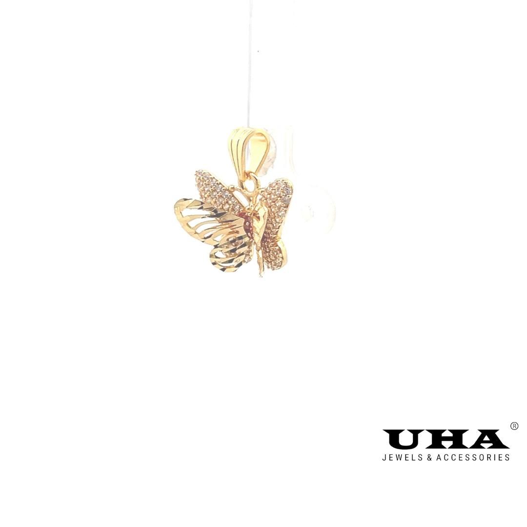M771 Mặt và Dây chuyền thiết kế hình BƯỚM trẻ trung xinh xắn UHA Women Voi