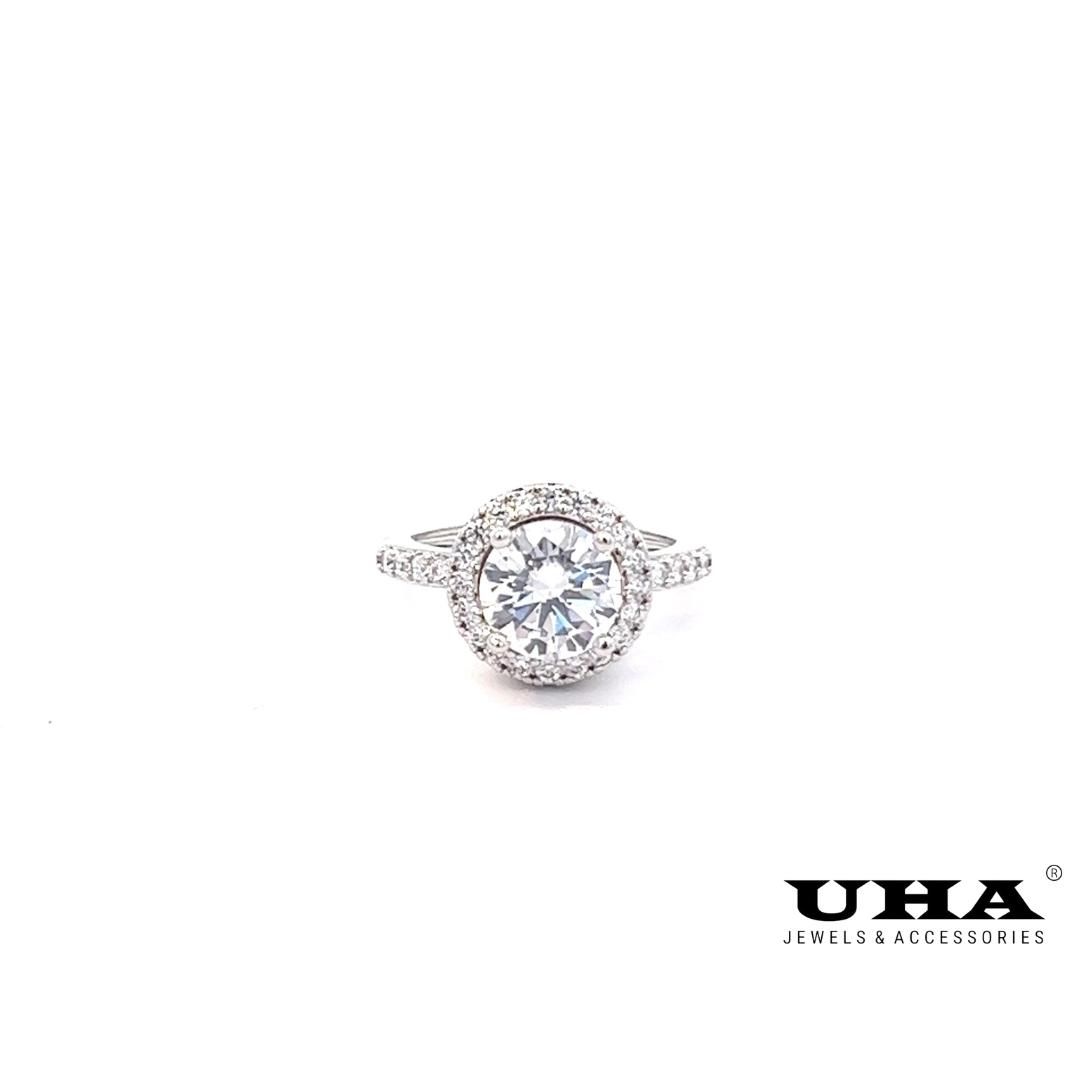 N957 Nhẫn nữ đính đá CZ cao cấp thiết kế trẻ trung UHA Women