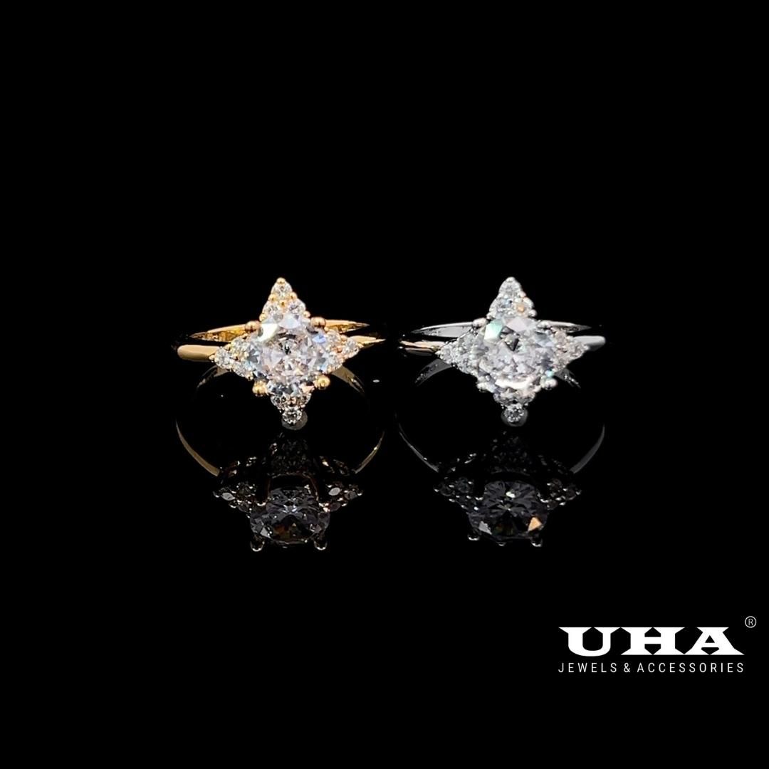 N1252 Nhẫn nữ đính đá CZ cao cấp thiết ké tinh tế trẻ trung UHA