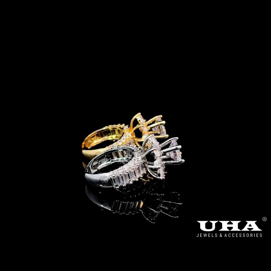 N1271 Nhẫn nữ đính đá Cz cao cấp sáng lấp lánh UHA