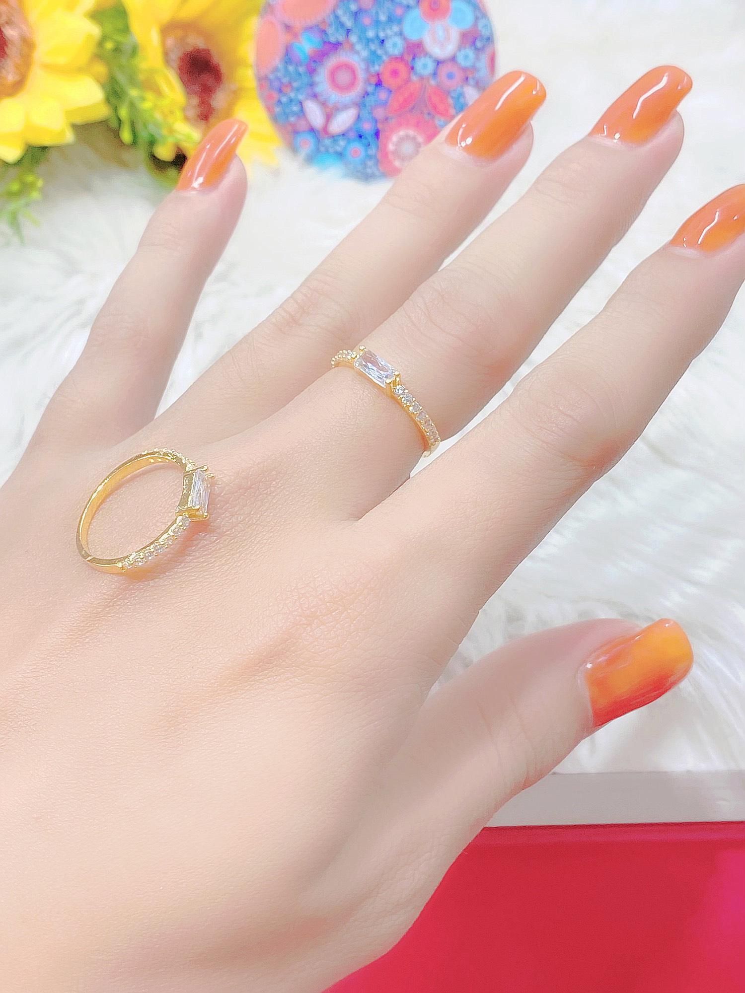 N489 - Nhẫn nữ đính đá CZ cao cấp sáng lấp lánh siêu dễ thương xinh xắn