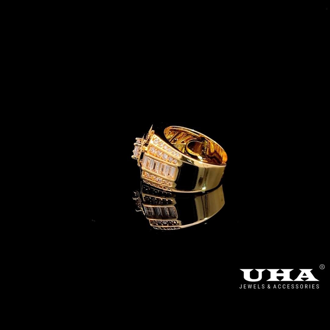 N1012 Nhẫn nam có lót lòng đính đá CZ cao cấp-UHA