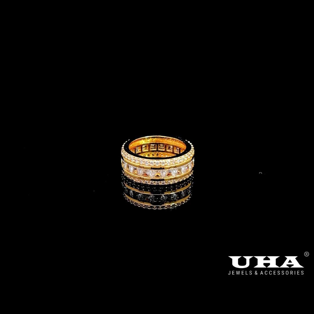 N953 Nhẫn UHA nam mạ vàng - trắng cao cấp UHA