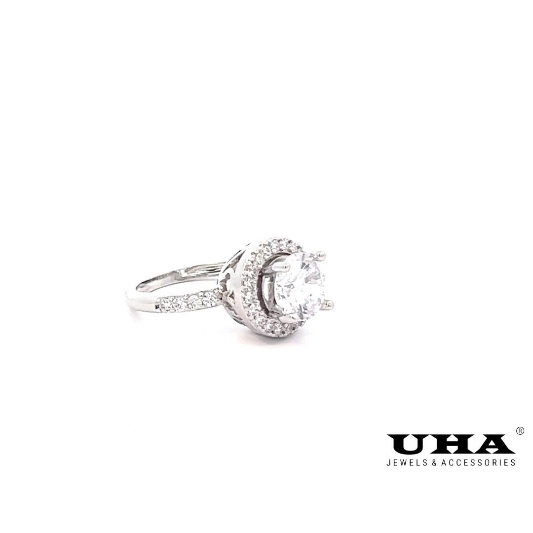 N957 Nhẫn nữ đính đá CZ cao cấp thiết kế trẻ trung UHA Women