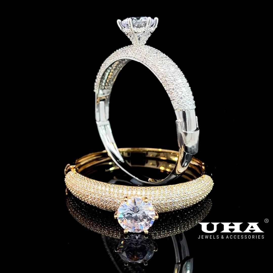 V615 Vòng tay nữ đính đá cz cao cấp sáng lấp lánh UHA Phụ Kiện