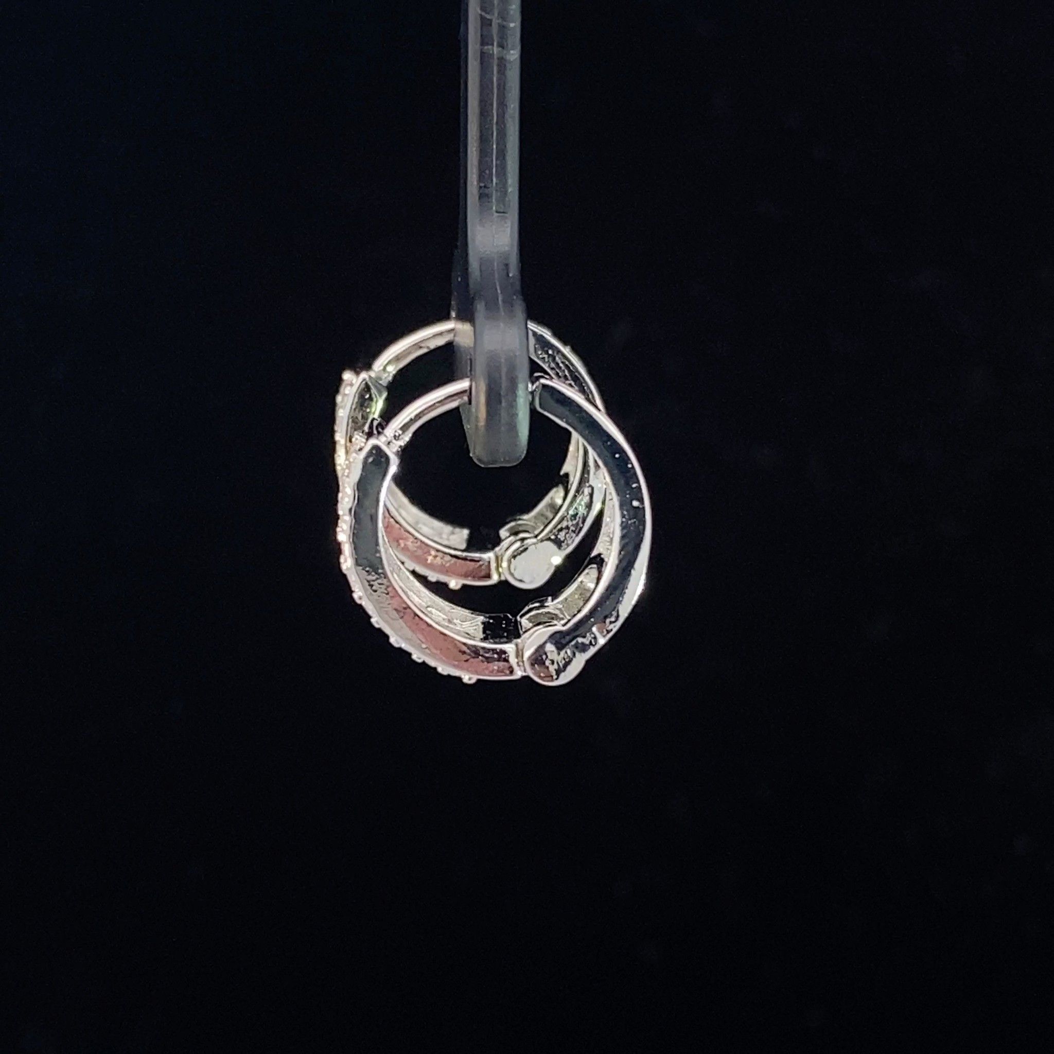 B1538-Bông tai NỮ đính đá baguette  sáng lấp lánh Women