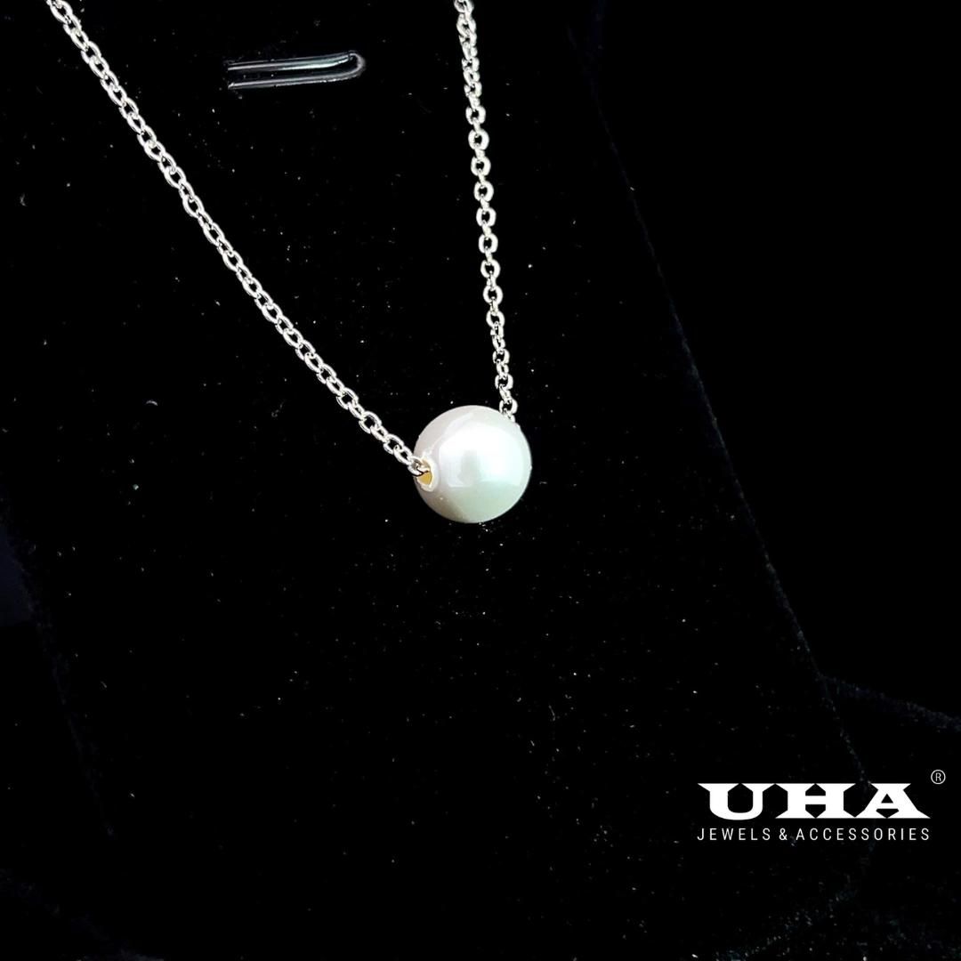 D63 Dây chuyền nữ đính châu sáng lấp lánh UHA Women Jewelry Trang Sức