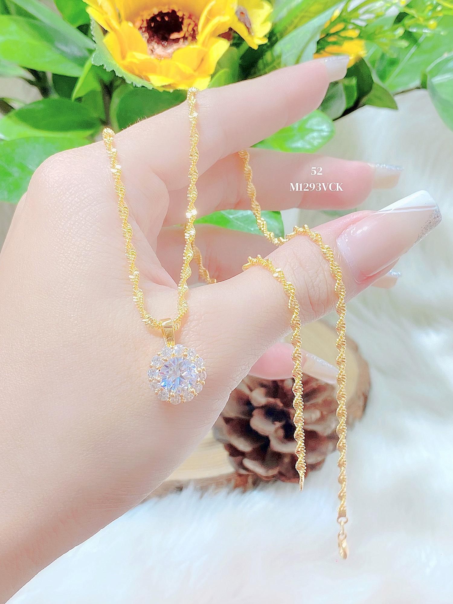 M1293 Mặt dây chuyền nữ đính đá CZ cao cấp KÈM DÂY  Trang Sức Women